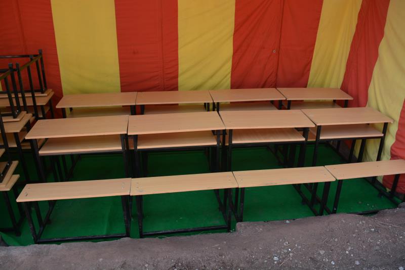 Furniture distribution at Baba Garib Das Academy Salotri 